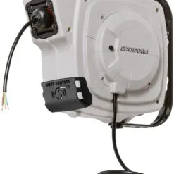 Ecodora 0E2325F Enrouleur Mural 9+1M Câble électrique 3G X 2.5 H05 Avec Contrôle De Vitesse (sans Fiche)
