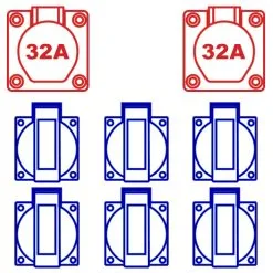 Keraf 104483 Boîte De Distribution Tout Caoutchouc 2 X 32A 5p 6 X Schuko 7 Keraf 104483 Boîte De Distribution Tout Caoutchouc 2 X 32A 5p 6 X Schuko -Promos Foret diamant Boutique 104483 boite de distribution tout caoutchouc 2 x 32a 5p 6 x schuko 2