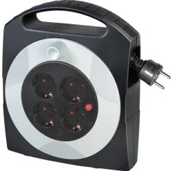 Brennenstuhl 1095450 Primera-Line Boîte 4 Gang Noir/Gris Clair 10m H05VV-F 3G1.5