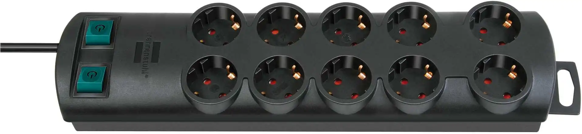 Brennenstuhl 1153300120 Primera-Line Prise Multiple 10 Voies Noir 2m H05VV-F 3G1,5 Les Prises Sont Commutables Par 5 4 Brennenstuhl 1153300120 Primera-Line Prise Multiple 10 Voies Noir 2m H05VV-F 3G1,5 Les Prises Sont Commutables Par 5 – Image 2