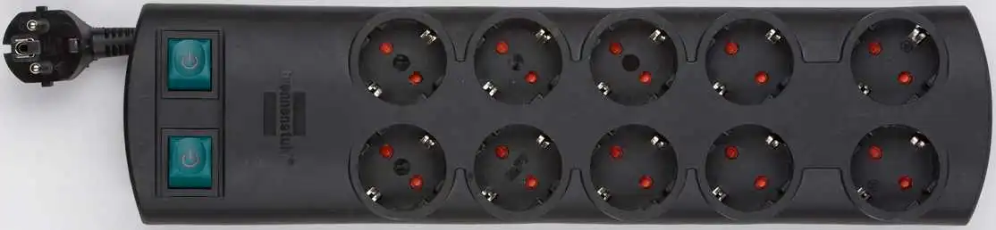 Brennenstuhl 1153300120 Primera-Line Prise Multiple 10 Voies Noir 2m H05VV-F 3G1,5 Les Prises Sont Commutables Par 5 5 Brennenstuhl 1153300120 Primera-Line Prise Multiple 10 Voies Noir 2m H05VV-F 3G1,5 Les Prises Sont Commutables Par 5 – Image 3