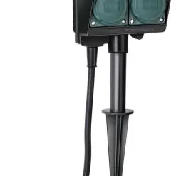 Brennenstuhl 1154430 Prise De Jardin Avec Piquet De Terre IP44 2 Gang 1,4m H07RN-F 3G1,5