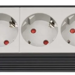 Brennenstuhl 1156057018 Premium-Line 19" Prise Pour Boîtes De Dérivation 8 Voies Noir/gris Clair 3m H05VV-F 3G1,5 Format 19".