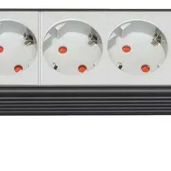 Brennenstuhl 1156057118 Premium-Line Techniek 8 Voies Noir/gris Clair 3m H05VV-F 3G1,5 Format 19" Avec K