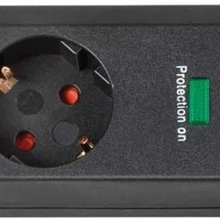 Brennenstuhl 1158810315 Eco-Line Prise Multiple 13,500A Avec Protection Contre Les Surtensions 3 Gang Anthracite 1.5m H05VV-F 3G1.5 Blister