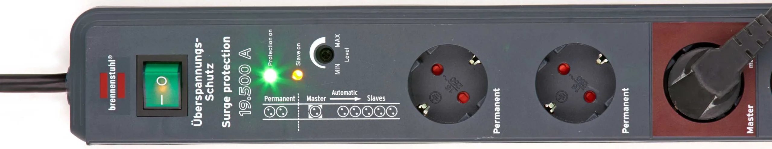 Brennenstuhl 1159490936 Parafoudre Secure-Tec 19,500 A 8-gang Anthracite 3m H05VV-F 3G1.5 Maître-Esclave 7 Brennenstuhl 1159490936 Parafoudre Secure-Tec 19,500 A 8-gang Anthracite 3m H05VV-F 3G1.5 Maître-Esclave – Image 5