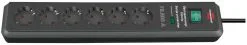 Brennenstuhl 1159540366 Secure-Tec 19.500A Prise Multiple Avec Protection Contre Les Surtensions 6 Voies Anthracite 2m H05VV-F 3G1,5