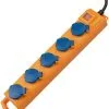 Brennenstuhl 1159900205 Super-Solid SL 554 DE IP54 Prise De Table 5 Voies Jaune/bleu 2m H07RN-F3G1,5 Avec Interrupteur