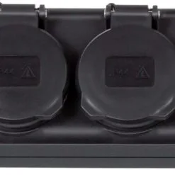 Brennenstuhl 1159960 Prise 4-gang 2m H07RN-F 3G1,5 IP44 Noir Pour Chantiers