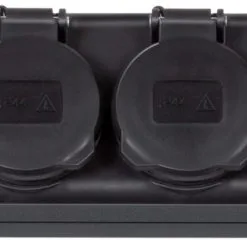 Brennenstuhl 1159970 Prise Murale 6 Voies 2m H07RN-F 3G1,5 IP44 Noir Pour Chantiers