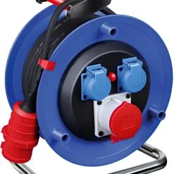 Brennenstuhl 1237990 Garant Enrouleur De Courant CEE 1 20m H07RN-F 5G2,5 IP44 16A Pour Chantiers De Construction
