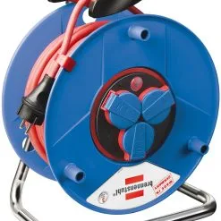 Brennenstuhl 1238930 Garant Bretec Enrouleur De Câble 50m H07RN-F 3G1,5 IP44 Pour Chantiers De Construction