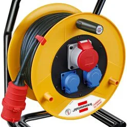 Brennenstuhl 1316200 Brobusta Enrouleur De Câble CEE 1 40m H07RN-F 5G1,5 IP44 16A Pour Chantiers De Construction