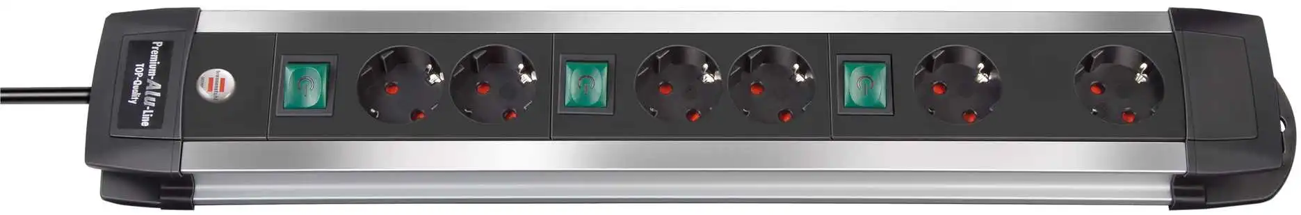 Brennenstuhl 1391000078 Premium-Alu-Line Technology Prise Multiple 6 Voies 3m H05VV-F 3G1.5 Les Prises Peuvent être Commutées Par 2... 4 Brennenstuhl 1391000078 Premium-Alu-Line Technology Prise Multiple 6 Voies 3m H05VV-F 3G1.5 Les Prises Peuvent être Commutées Par 2... – Image 2