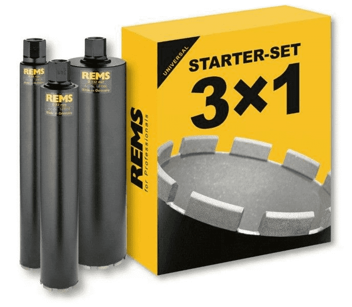 Rems 181101 R Starter Set UDKB SET 62-82-132 X 420xUNC 1 1/4 Carotteuse Diamant Humide/sec 3 Rems 181101 R Starter Set UDKB SET 62-82-132 X 420xUNC 1 1/4 Carotteuse Diamant Humide/sec