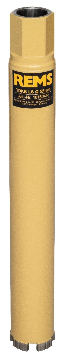 Rems 181504 R TDKB LS 52 × 320 × UNC 1¼ Foret De Carottage Diamanté Soudure Au Laser Dry For Micro-pulse Engineering