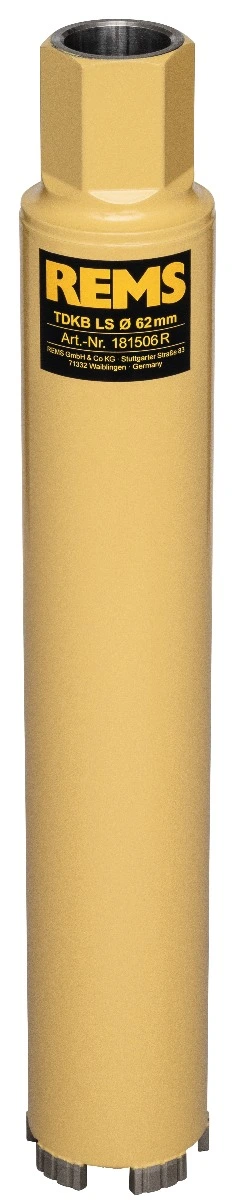 Rems 181510 R TDKB LS 82 × 320 × UNC 1¼ Couronne Diamantée Soudée Au Laser à Sec Pour L'ingénierie Des Micro-impulsions