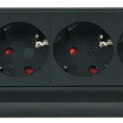 Brennenstuhl 1951160600 Premium-Line Technology Prise Multiple 6 Voies Noir 3m H05VV-F 3G1.5 2 Permanentes, 4 Commutables