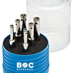 Bohrcraft 27031430006 DB6 Jeu De Forets Diamantés En 6 Parties Pour Le Carrelage, Le Granit, Le Marbre, Etc. 6/8/10