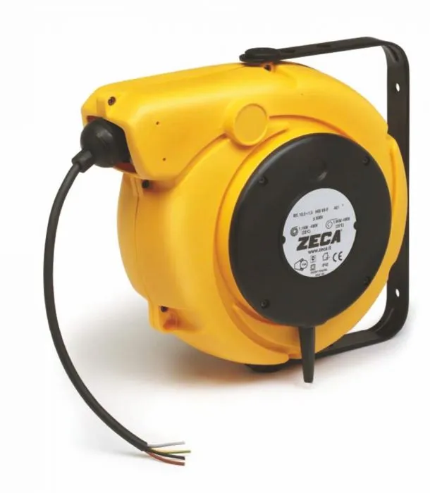 Zeca 5830/XF Enrouleur De Câble à Ressort 12 Mtr. 230 Volts 3 Zeca 5830/XF Enrouleur De Câble à Ressort 12 Mtr. 230 Volts