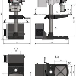 Optimum 713020220 Optidrill DH18V Perceuse De Table 18 Mm 230 Volt Vario