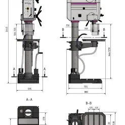 Optimum 713034255 DH45G Perceuse à Colonne à Engrenages Optidrill 40 Mm