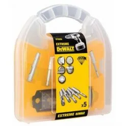 DeWalt Accessoires DT6046-QZ DT6046 Jeu De Forets Diamantés Pour Carrelage 5 Pièces 5/6/7/8/10 Mm Avec Réservoir