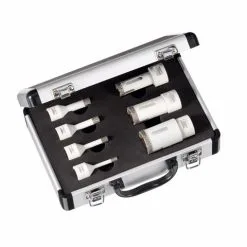 Carat EHSSET04NF SET DE FORAGE À SEC DIAMANTÉ POUR CARREAUX/PIERRE NATURELLE SUR MEULEUSE D'ANGLE
