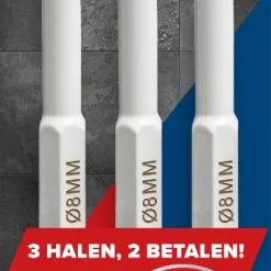 Carat ETD0080A21 Lot De 3 Forets à Sec Diamantés Tuile 8mm Pour Perceuses Sans Fil