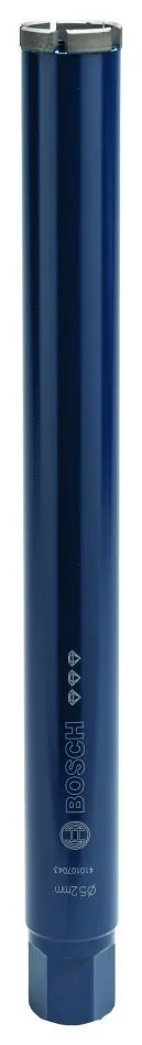 Bosch Bleu Accessoires Fraise Diamantée Pour Forage Humide 1 1/4" UNC Idéal Pour Béton 52 Mm, 450 Mm, 5 Segments, 11.5 Mm