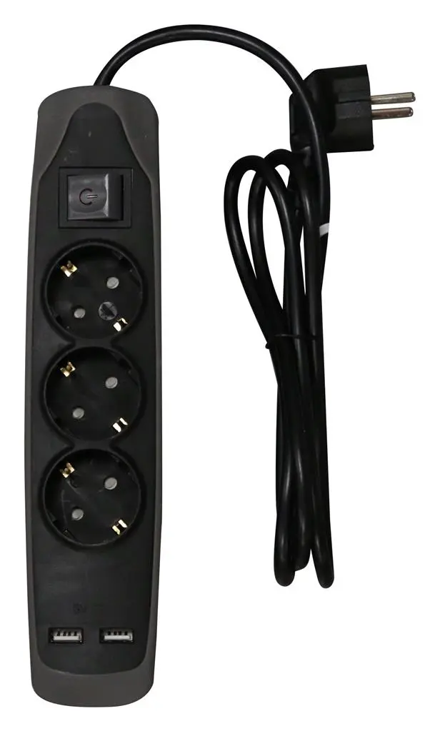 Relectric RELEC492220 Bloc Multiprises 1.5 Mtr 3-gangs 2x USB 4 Relectric RELEC492220 Bloc Multiprises 1.5 Mtr 3-gangs 2x USB – Image 2