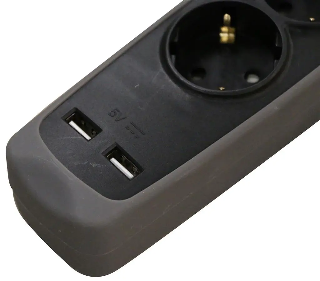 Relectric RELEC492220 Bloc Multiprises 1.5 Mtr 3-gangs 2x USB 5 Relectric RELEC492220 Bloc Multiprises 1.5 Mtr 3-gangs 2x USB – Image 3