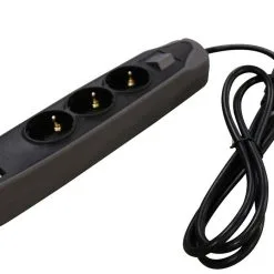 Relectric RELEC492220 Bloc Multiprises 1.5 Mtr 3-gangs 2x USB