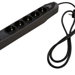 Relectric RELEC492237 Bloc Multiprises 1.5 Mtr 5 Voies 2x USB